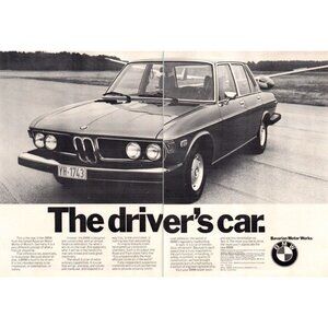 1974 BMW 3.0S Luxury Sports Sedan 2pg Vintage Print Ad Ultralight Airplane 70s